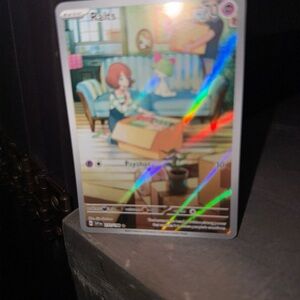 Pokemon Trading Card with Rainbow Holographic Effect